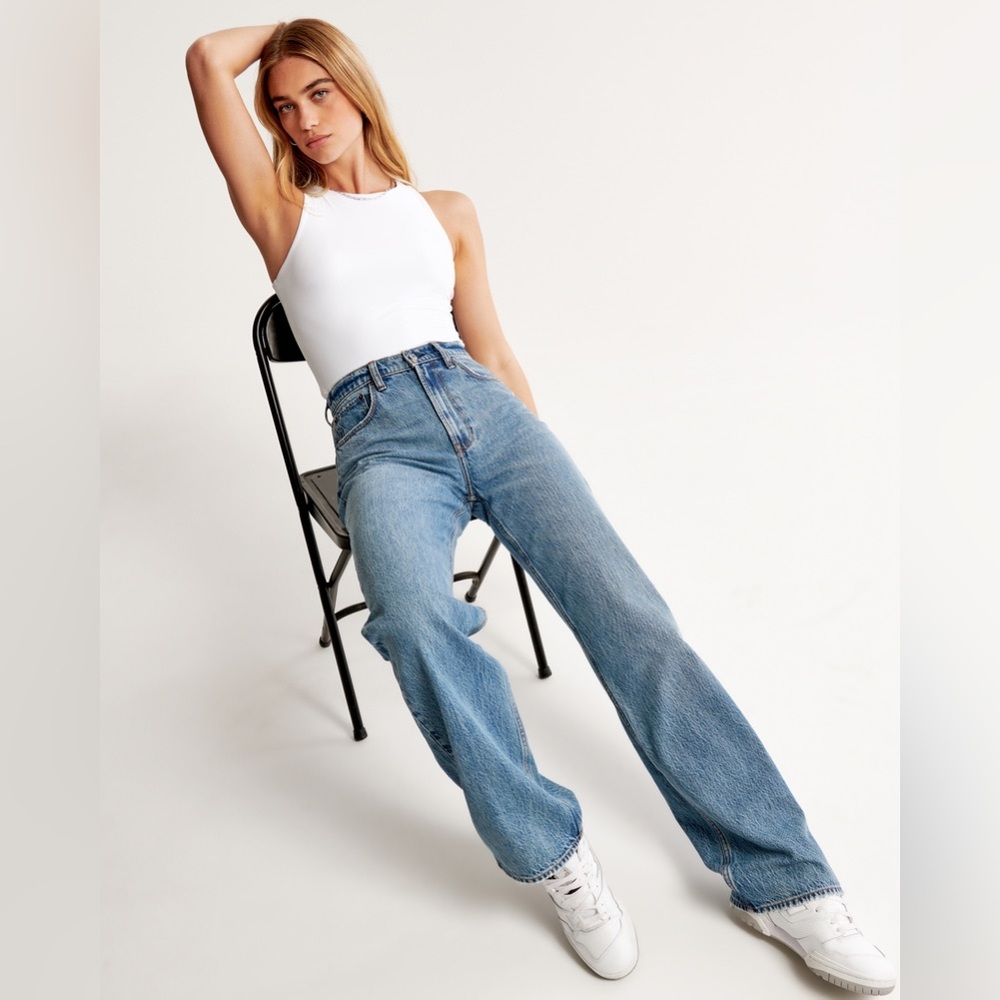 Abercrombie & Fitch The Loose High Rise Curve Love 25 2 Long Tall